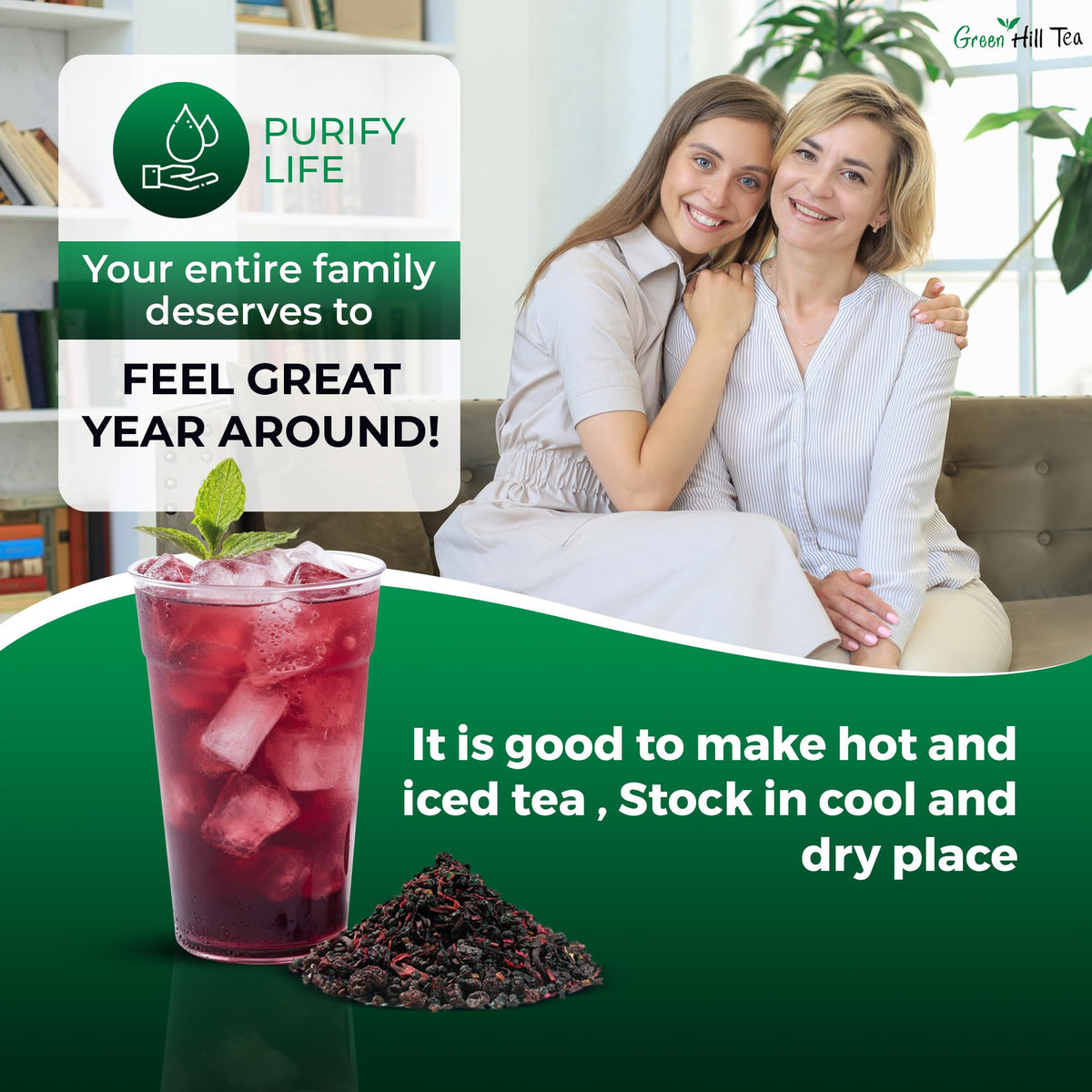 Greenhilltea Green Hill Tea Elderberry Fruit Tea Blend with Hibiscus - 4 oz - image 7