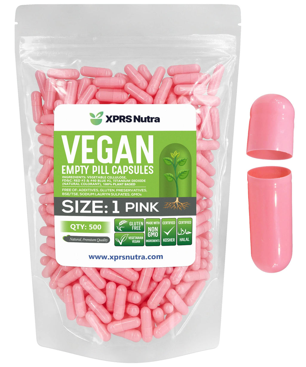 XPRS Nutra Size 1 Empty Vegetarian Capsules - 500 Count