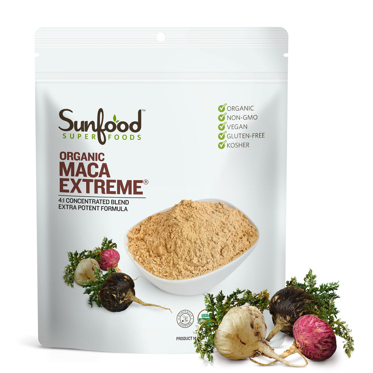 Sunfood Organic Maca Root Powder. Grown at Elevation in Peru. Worlds