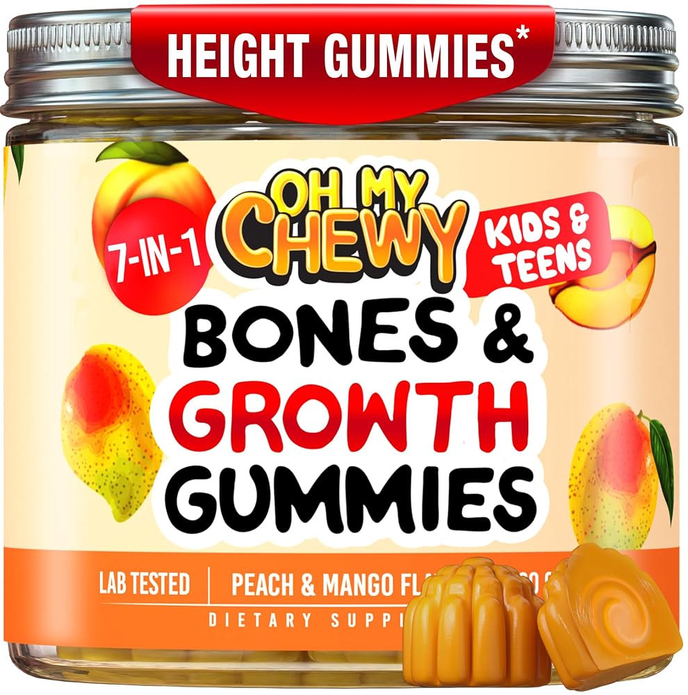 OH MY CHEWY Height Growth Vitamin Gummies for Kids & Teens - 60 Gummies