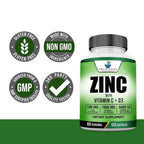 American Standard Supplements Zinc 100mg Vitamin C 1000mg - 120 Capsules - image 7