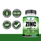 American Standard Supplements Zinc 100mg Vitamin C 1000mg - 120 Capsules - image 7