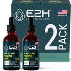 E2H Vegan Liquid Iodine Thyroid Support - 2 Fl Oz (Pack of 2)