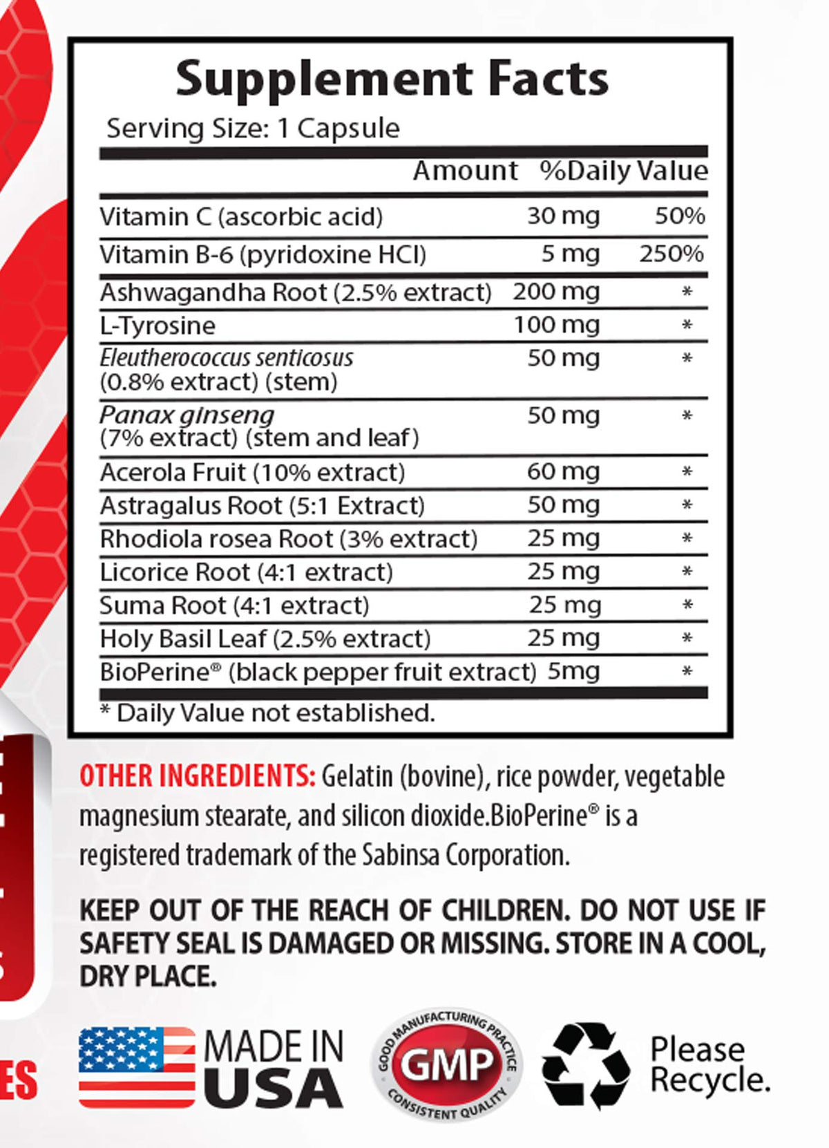 HEALTHY SUPPLEMENTS Adrenal Support Formula with Rhodiola Rosea - 60 Capsules - image 2