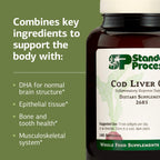 Standard Process Cod Liver Oil Eye & Bone Health Support - 180 Softgels - image 4
