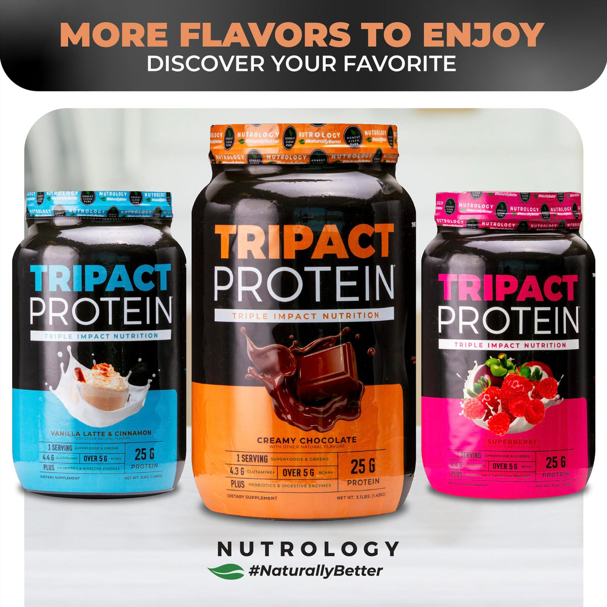 Nutrology TRIPACT Protein Powder - 7-in-1 Meal Replacement Shake