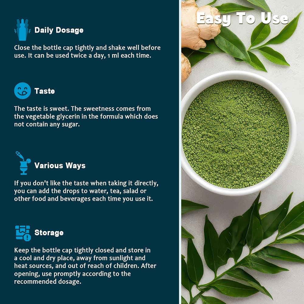 JIANKYTZ Organic Moringa Leaf Extract Liquid Drops for Women and Men