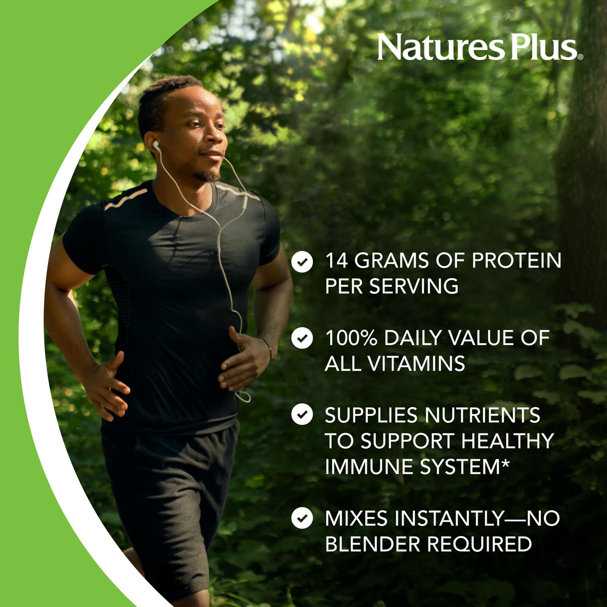 NaturesPlus SPIRU-TEIN Chocolate Plant-Based Protein Shake - 17 Servings - image 4