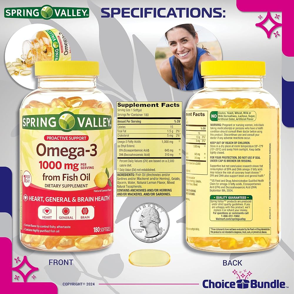 Choice Bundle Spring Valley Proactive Support Omega-3 Fish Oil Soft
