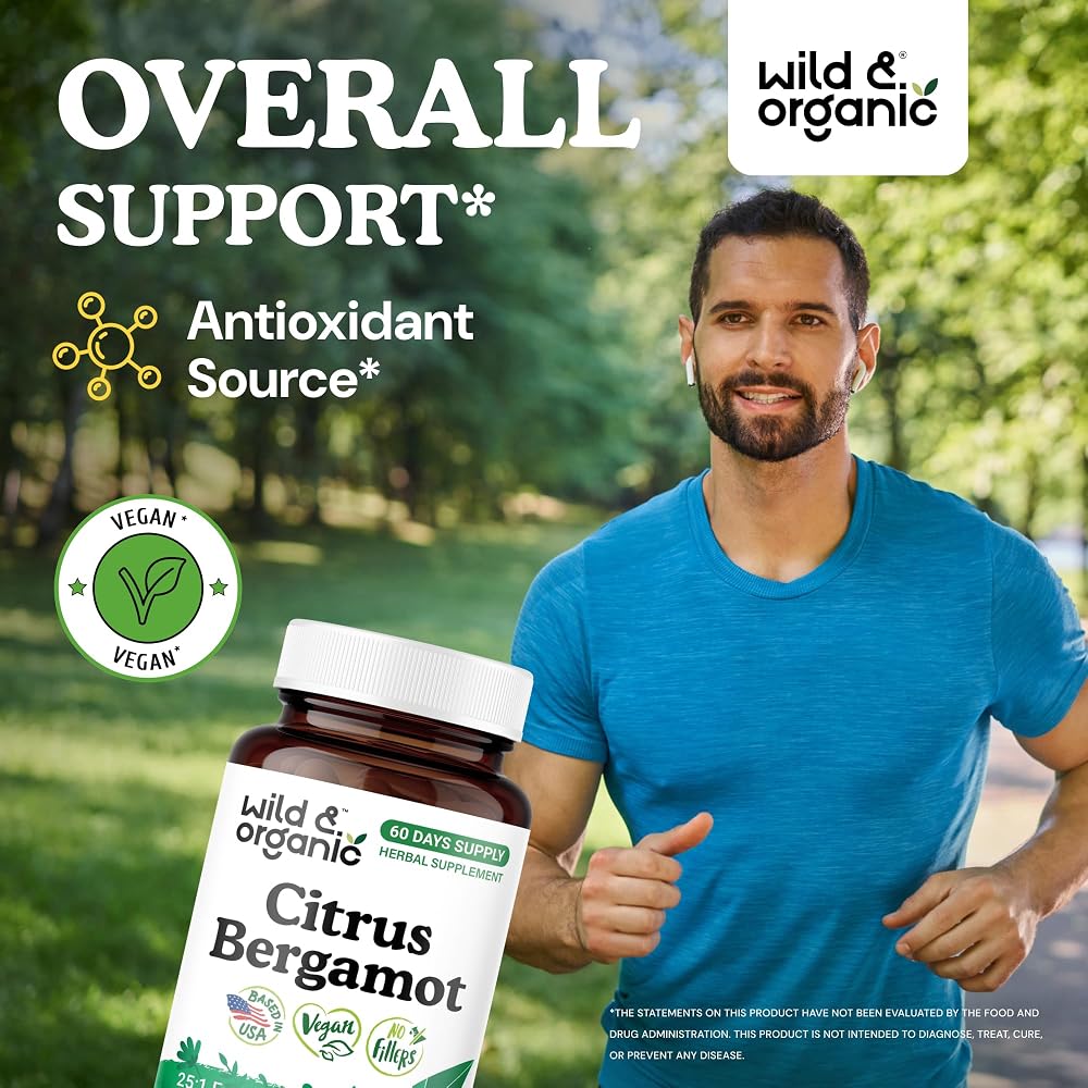 Wild & Organic Citrus Bergamot Capsules Antioxidant Support - 60 Count - image 2