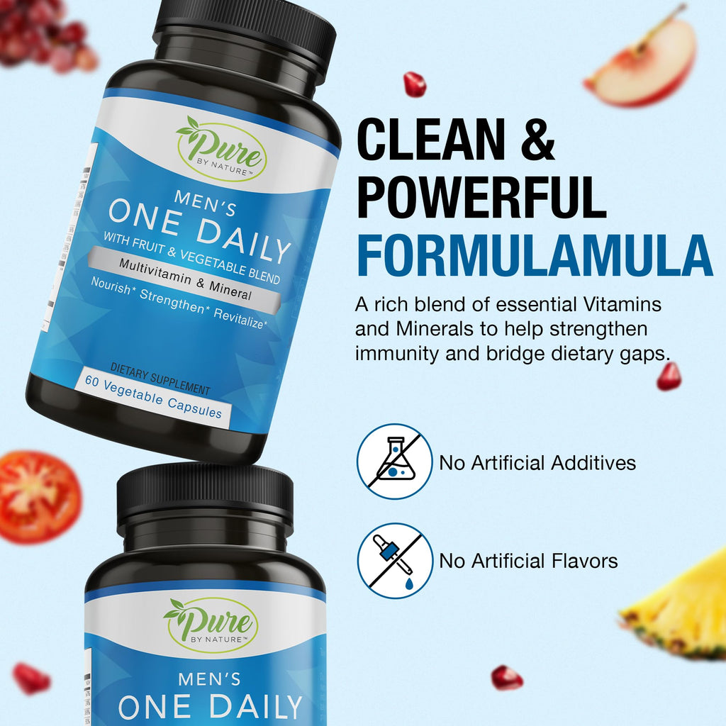 Pure By Nature One-Daily Multivitamin for Men - 60 Vegetarian Capsules - image 3