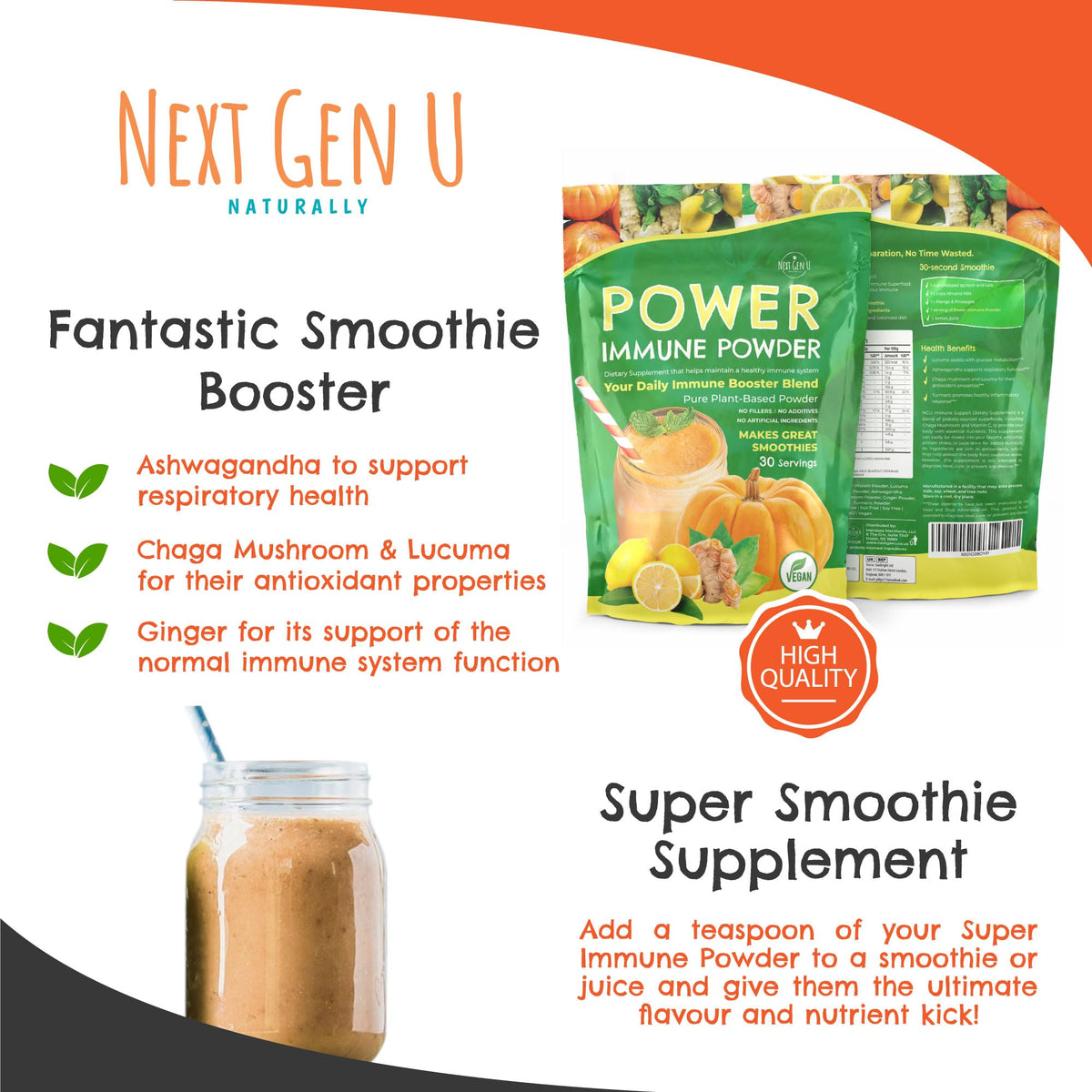 NGU Next Gen U Immune Support Powder - 150g - image 3