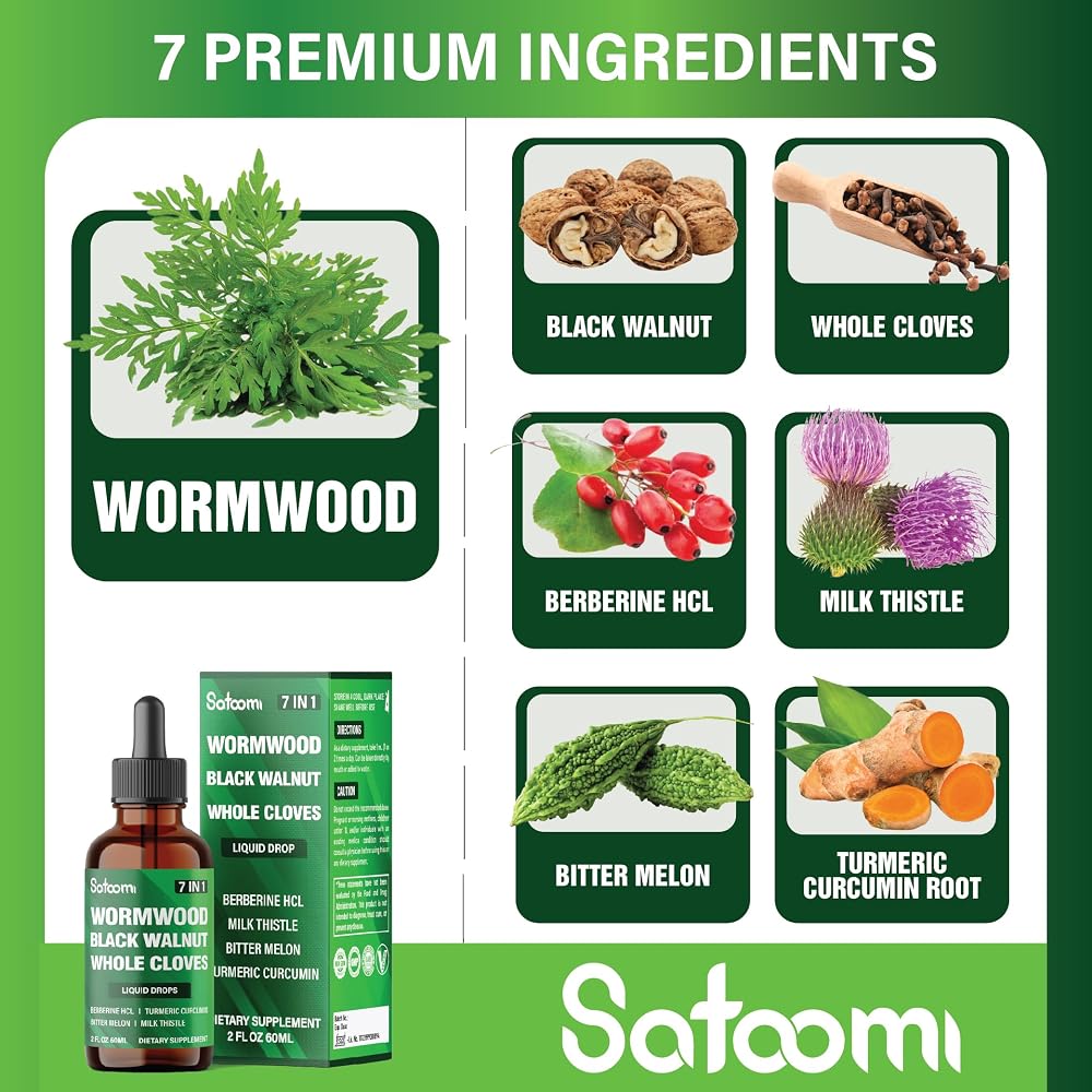 Satoomi Black Walnut Liquid Drops - 7in1 & 8in1 & 13in1