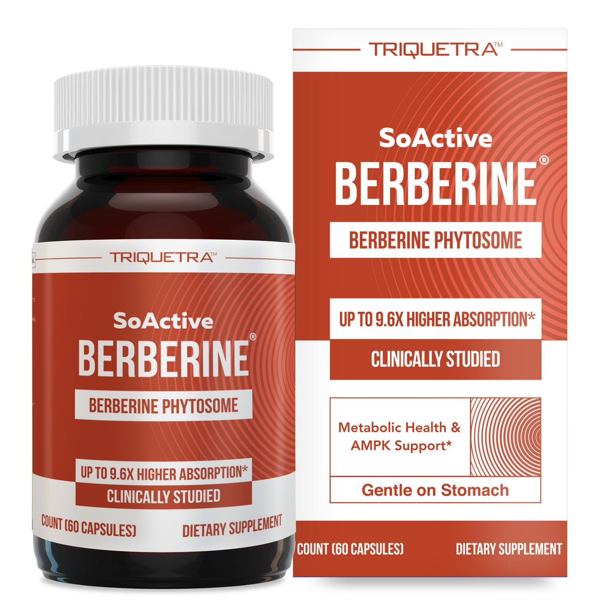 Triquetra Health SoActive Berberine 550mg Capsules - 60 Count