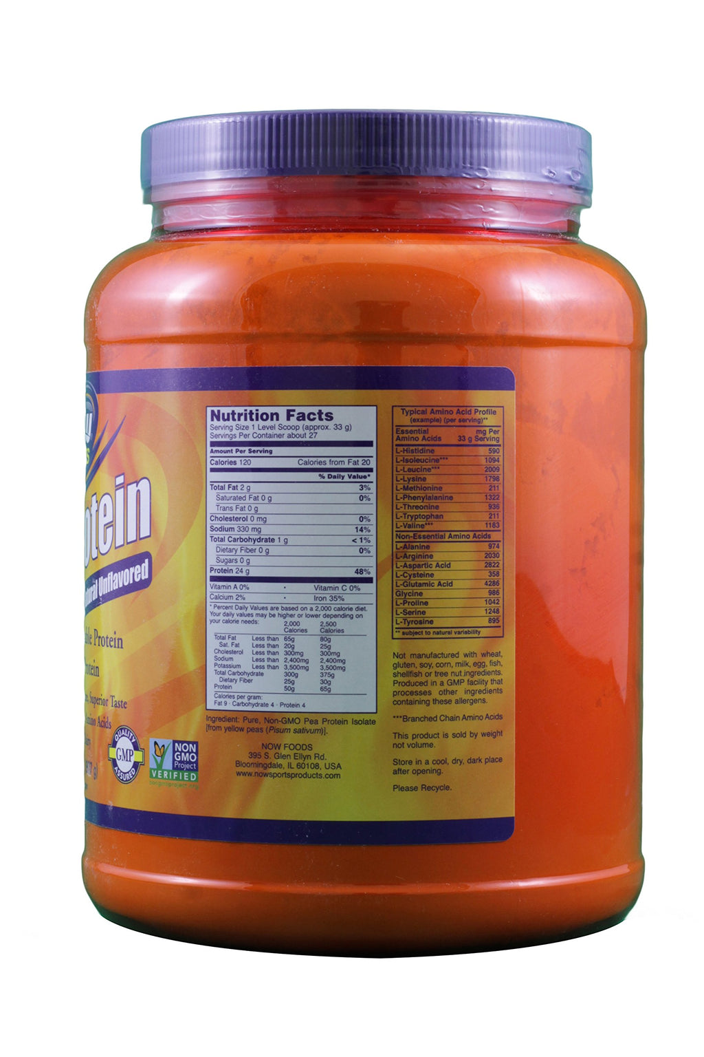 NOW Foods Pea Protein Unflavored Powder - 2 Pound (Pack of 2) - image 2