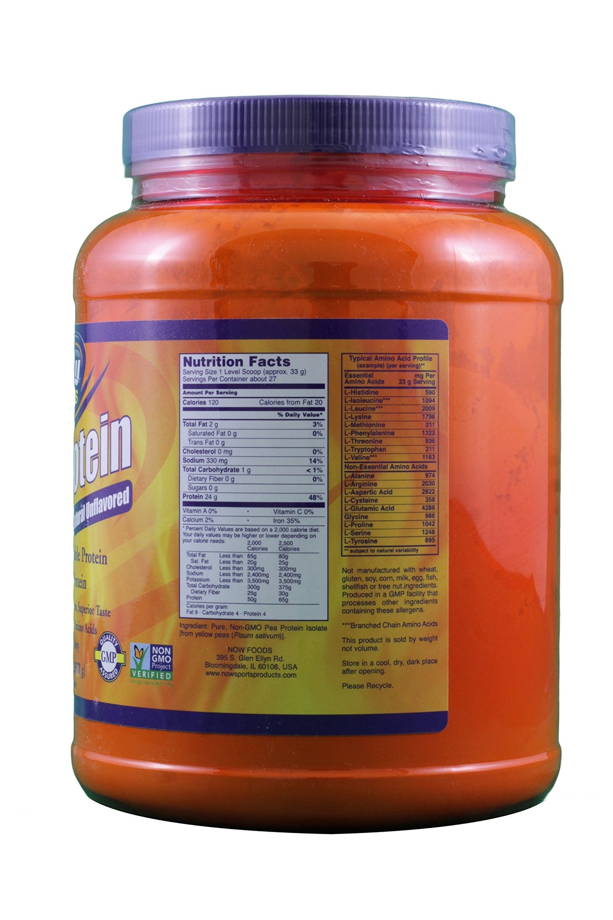 NOW Foods Pea Protein Unflavored Powder - 2 Pound (Pack of 2) - image 2