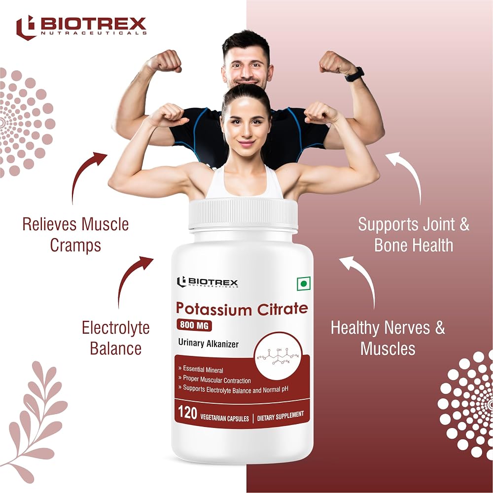 Biotrex Nutraceuticals Potassium Citrate 800mg - 120 Vegetarian Capsules - image 5