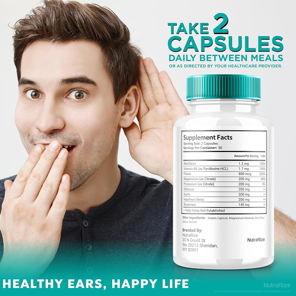 NutraRize ClearTone Tinnitus Auditory Support Capsules - 120 Capsules - image 6