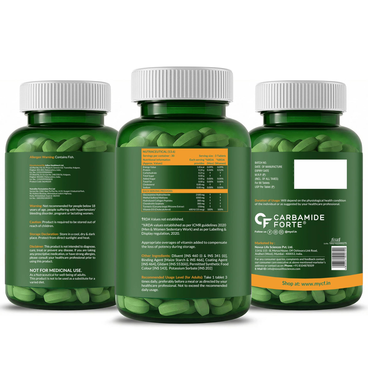 Carbamide Forte Glucosamine Supplement - 90 Tablets - image 9
