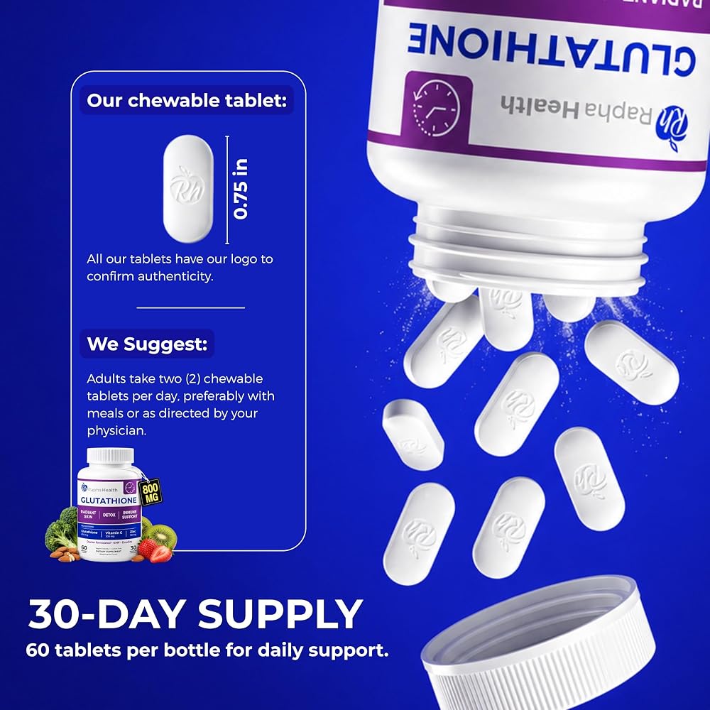 RAPHA HEALTH - Glutathione Enhanced with Vitamin C & Zinc