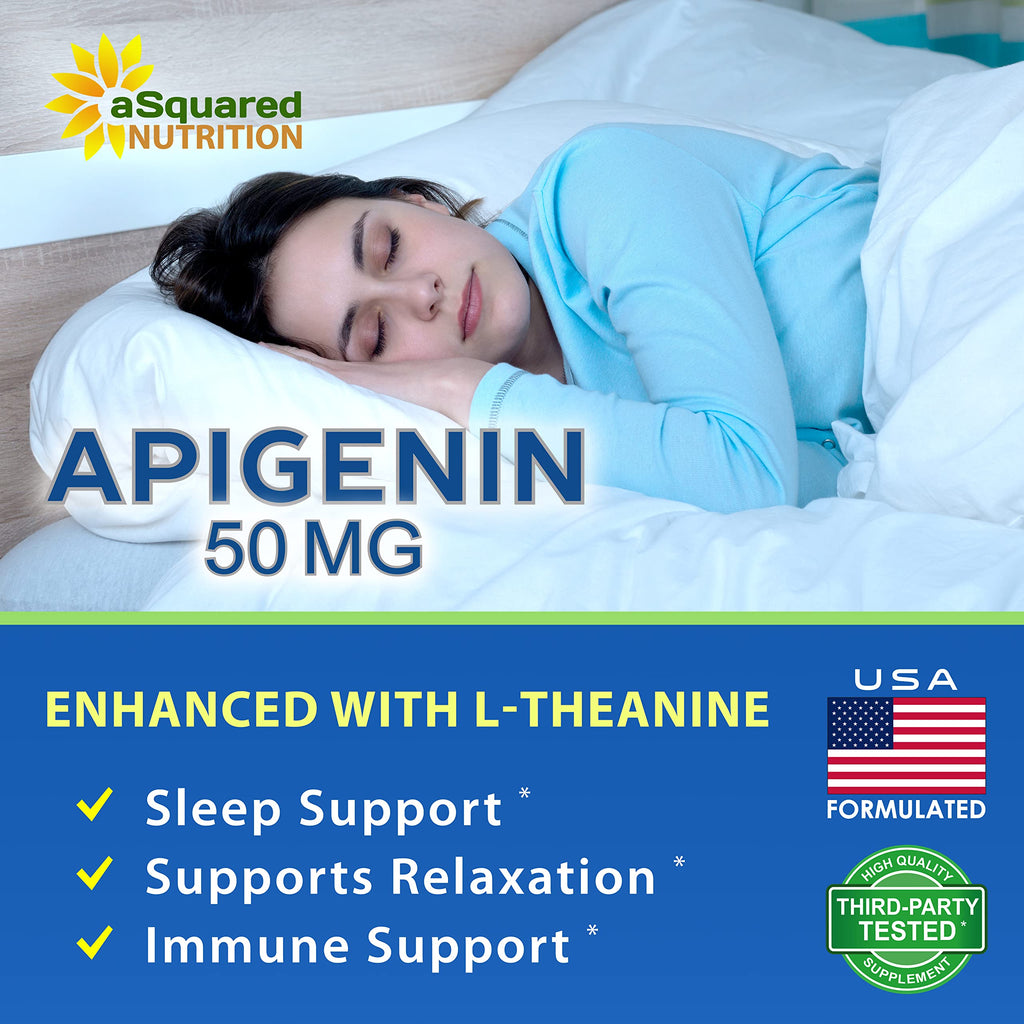 aSquared Nutrition Apigenin 50mg & L-Theanine 200mg - 120 Capsules - image 3