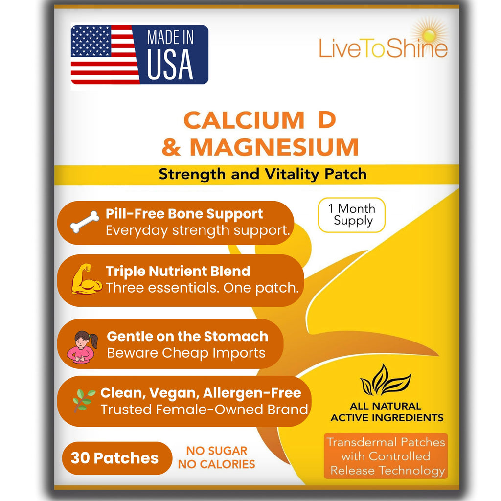 Live To Shine Calcium Magnesium Vitamin D3 Patch - 18 Patches