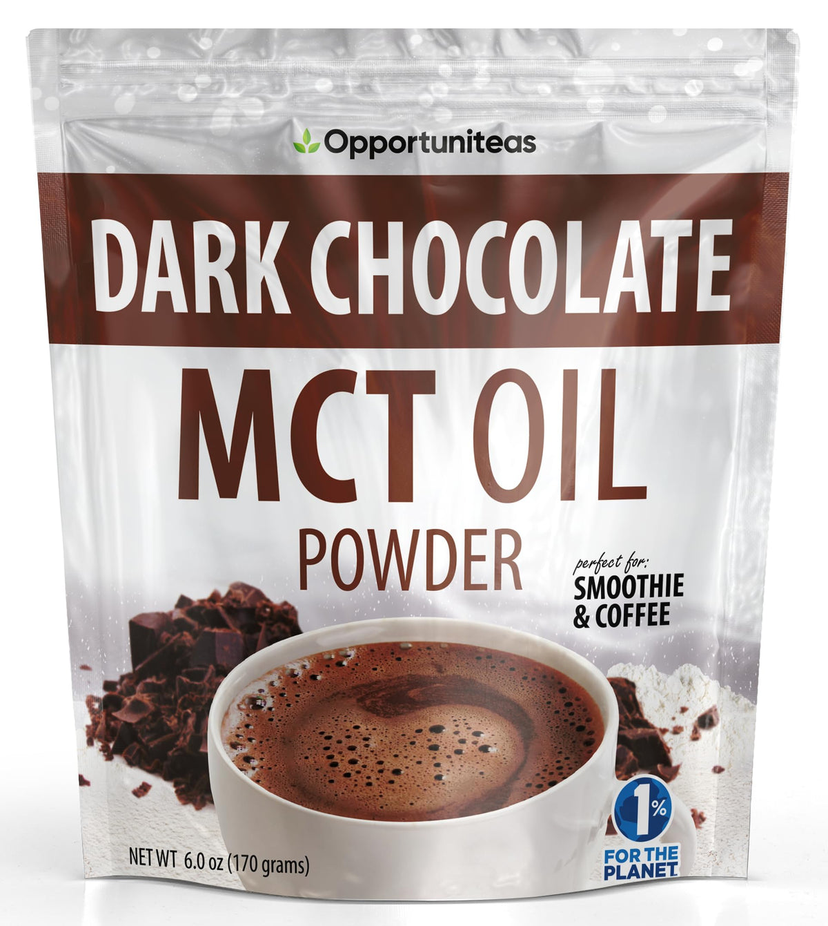 Opportuniteas MCT Oil Powder Dark Chocolate Keto Creamer - 6 oz