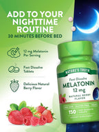 Nature's Truth Melatonin 12 mg Fast Dissolve - 150 Tablets - image 5
