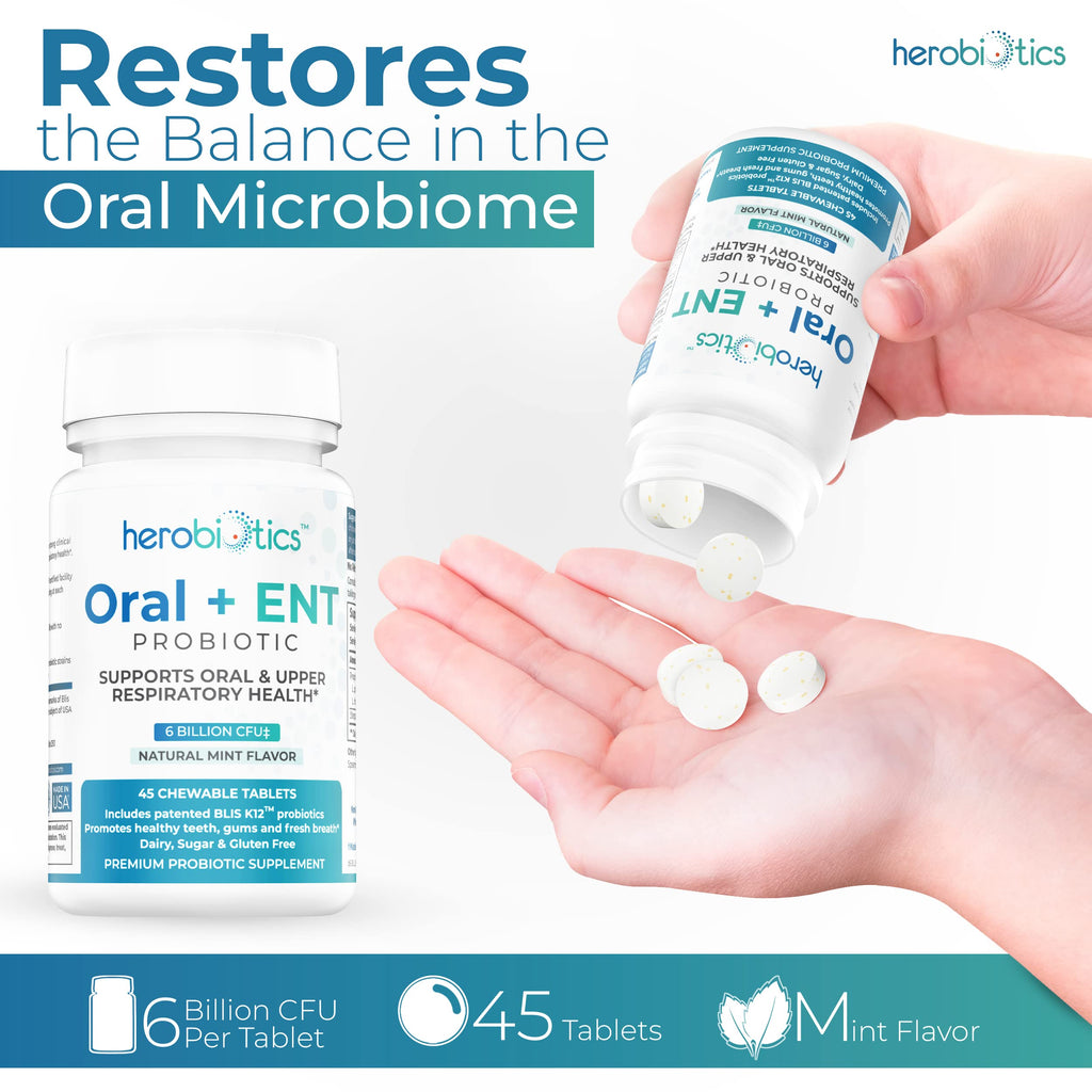 Herobiotics Oral Probiotics 6 Billion CFU - 45 Chewable Tablets - image 2
