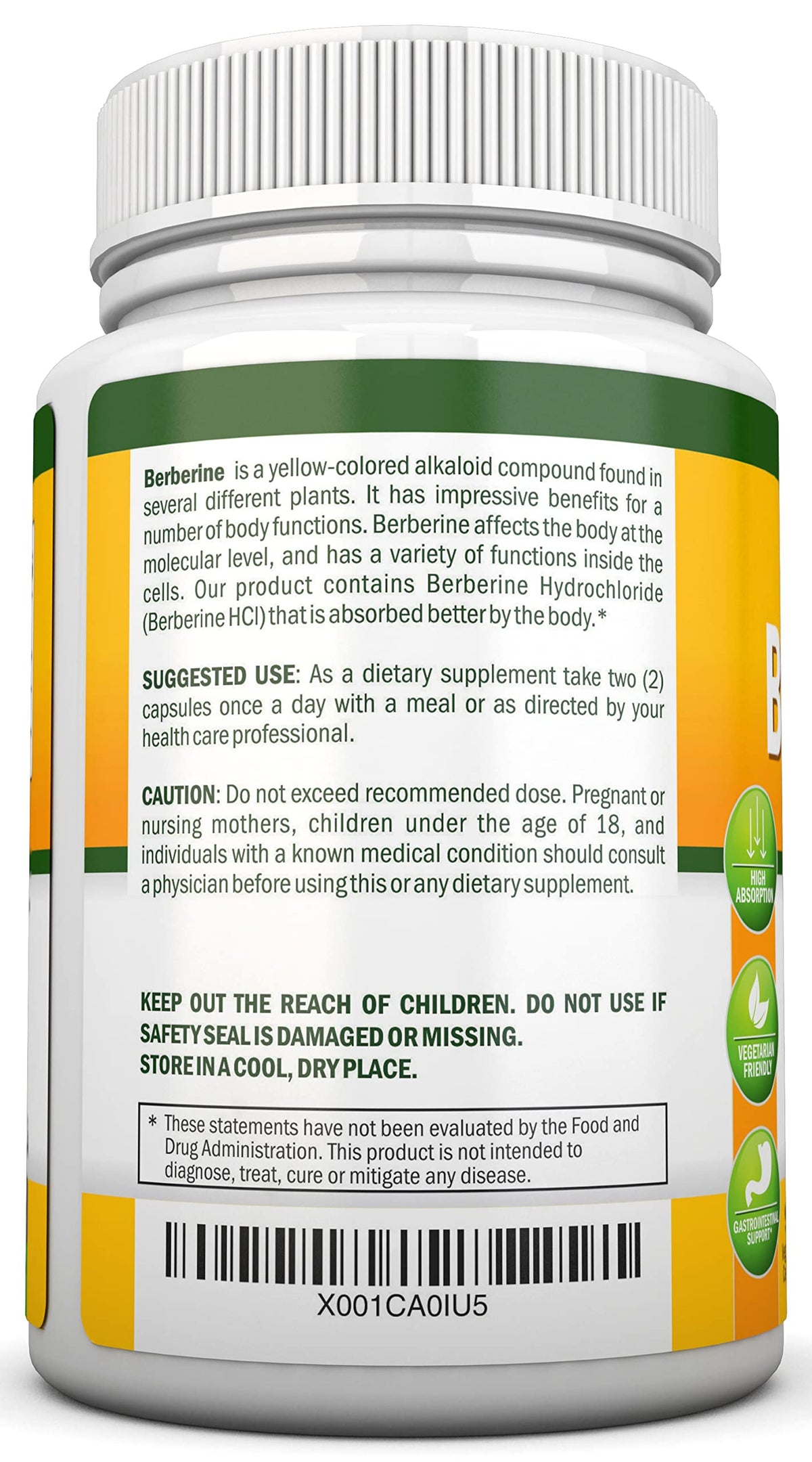 NutriONN Berberine 1200 mg - 90 Vegetarian Capsules - image 3