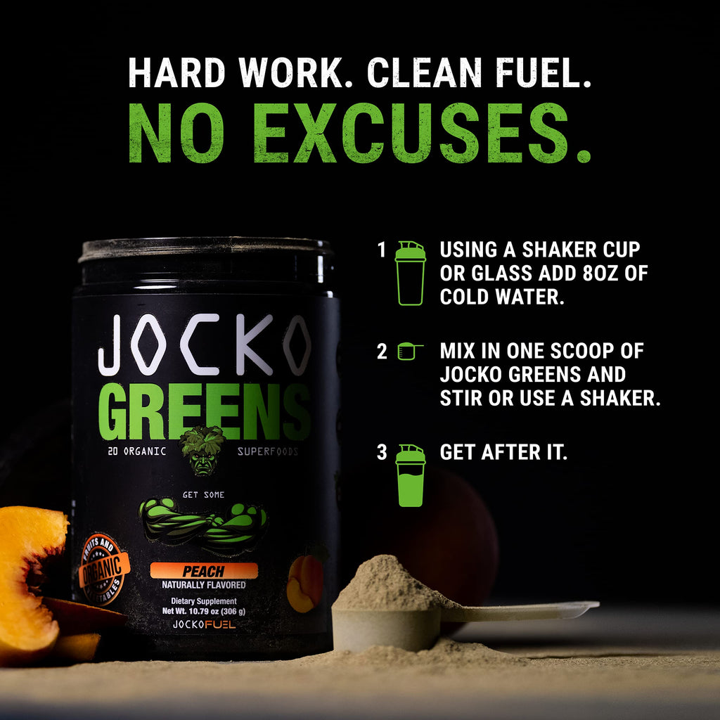 Jocko Fuel Greens Powder (Coconut/Pineapple Flavor) - Organic Greens