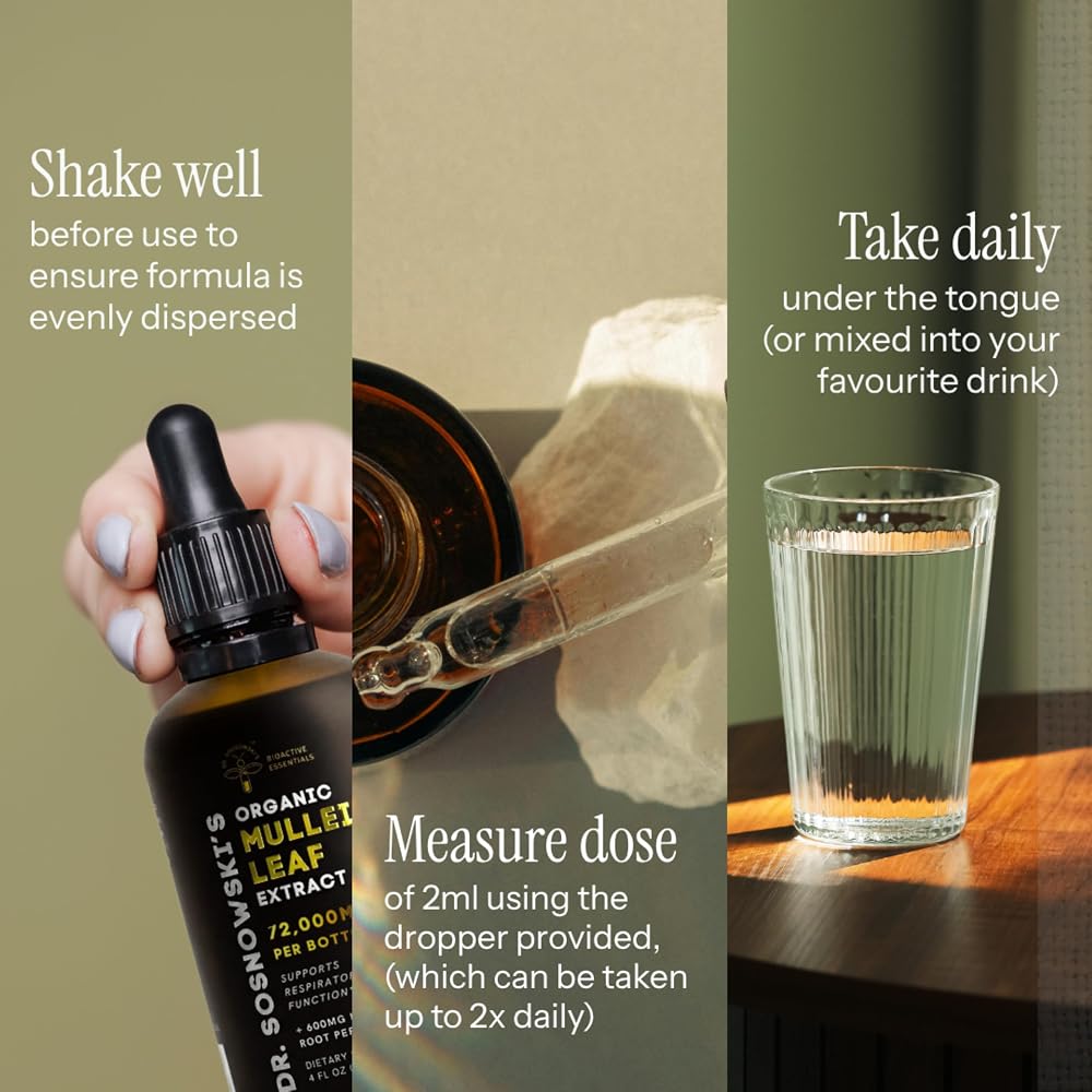 Dr Sosnowski's Organic Mullein Leaf Extract Drops - 4 fl oz - image 6