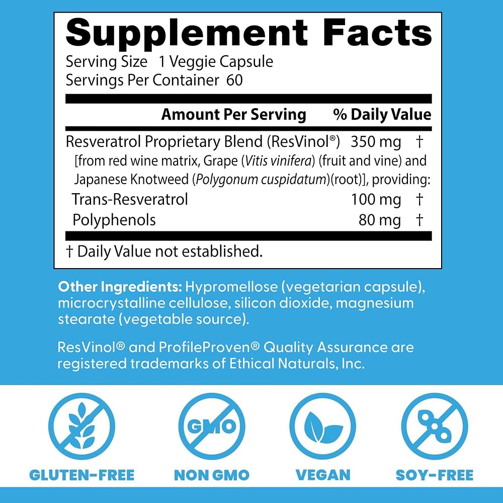 Doctor's BEST Trans Resveratrol Supplement 600 mg for Men & Women - image 4
