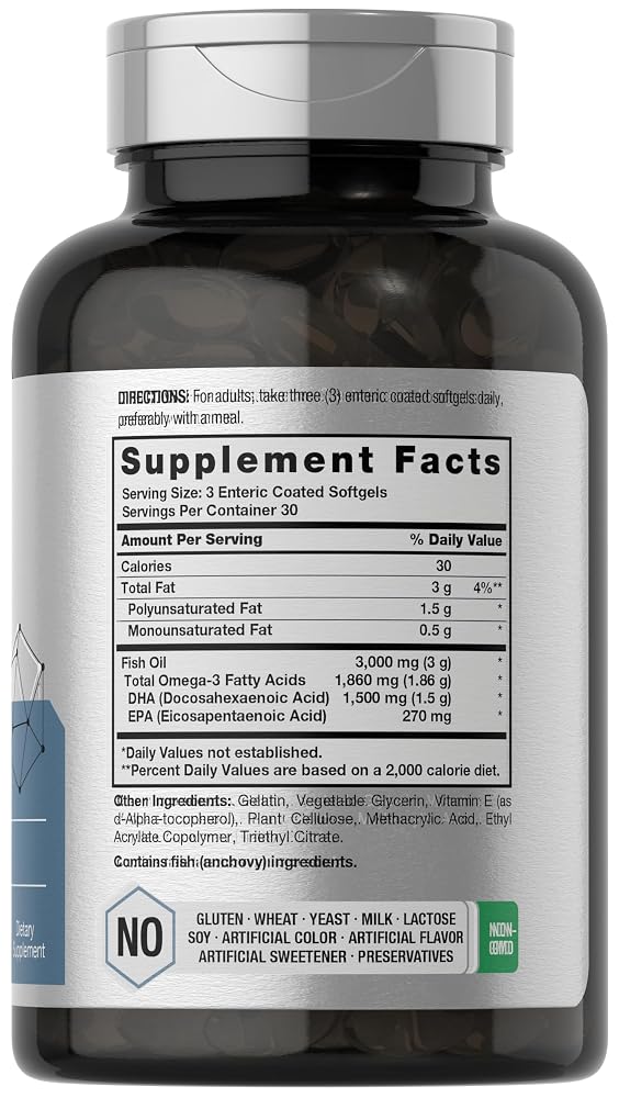 Horbäach DHA Supplement 1500mg Omega-3 - 90 Softgels - image 2