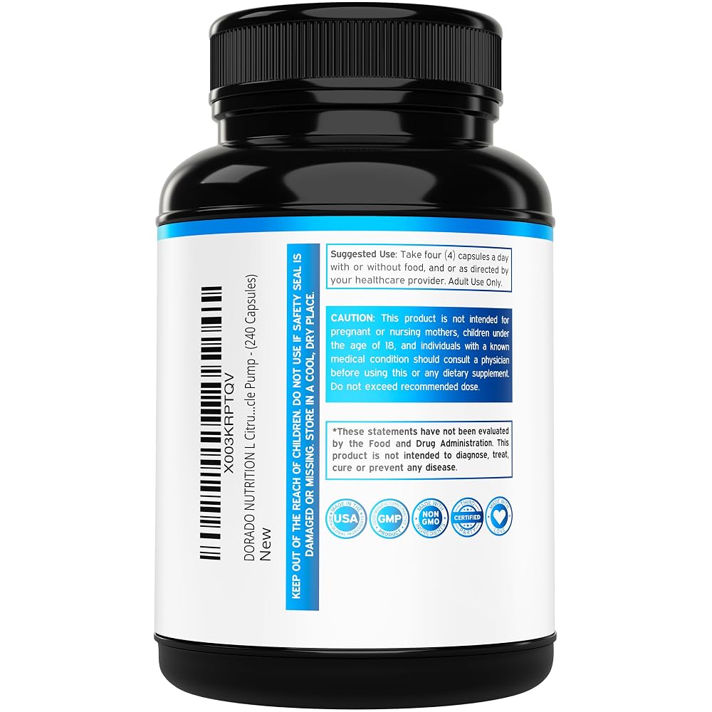 DORADO NUTRITION L-Citrulline 3000mg - 240 Capsules - image 3