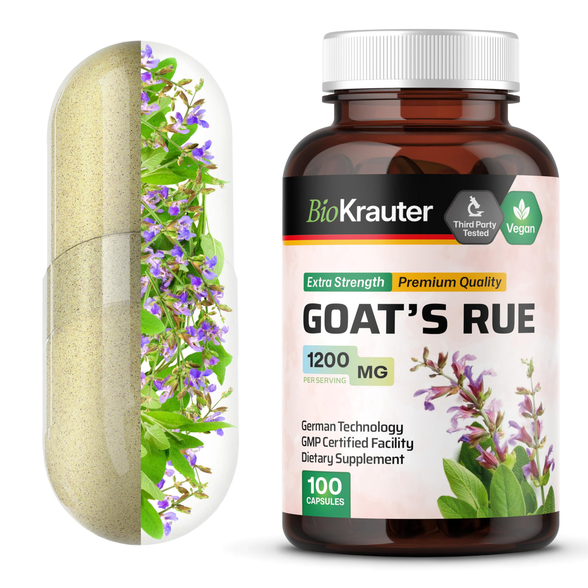 BIO KRAUTER Goats Rue Lactation Supplement - 100 Capsules