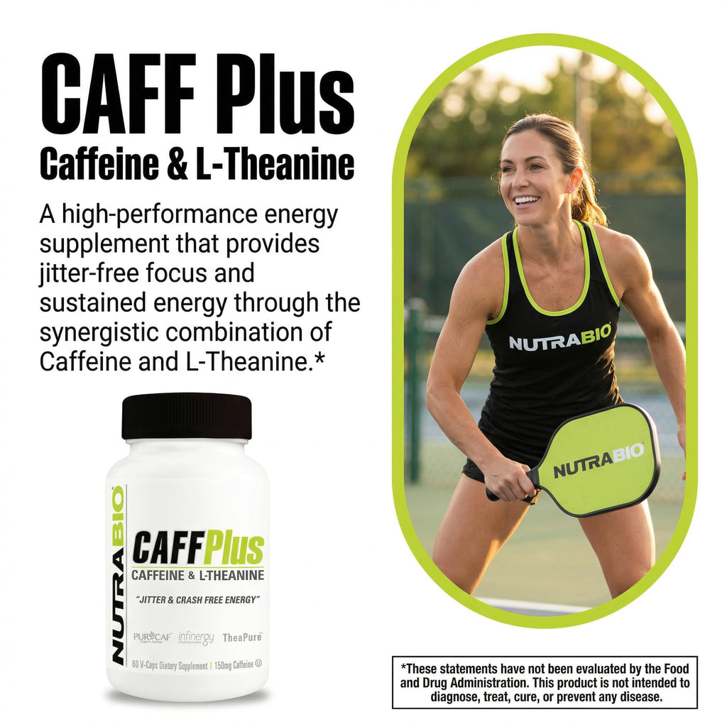 NutraBio CaffPlus Dual Source Caffeine with Theanine - 60 Vegetarian Capsules - image 5