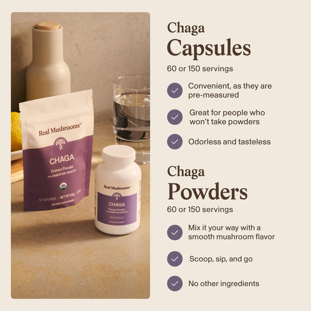 Real Mushrooms Organic Chaga Powder - 150 Servings - image 4