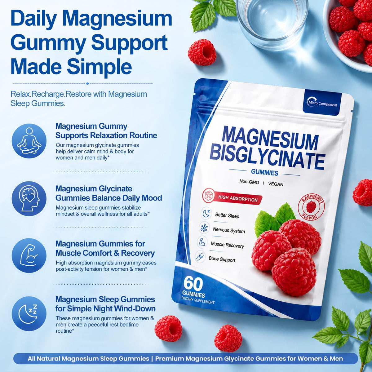 Aeteon Magnesium Bisglycinate Gummies 400mg - 60 Gummies - image 4