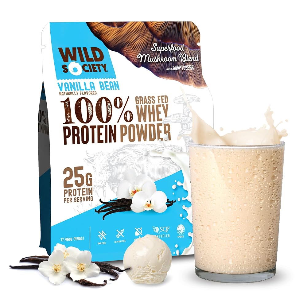 WILD SOCIETY - Premium 100% Grass Fed Whey Protein Powder + Superfood