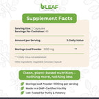 B'LEAF NATURE Organic Moringa Oleifera, 1000mg