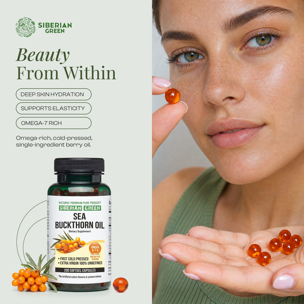 Siberian Sea Oil Capsules 200 Softgels