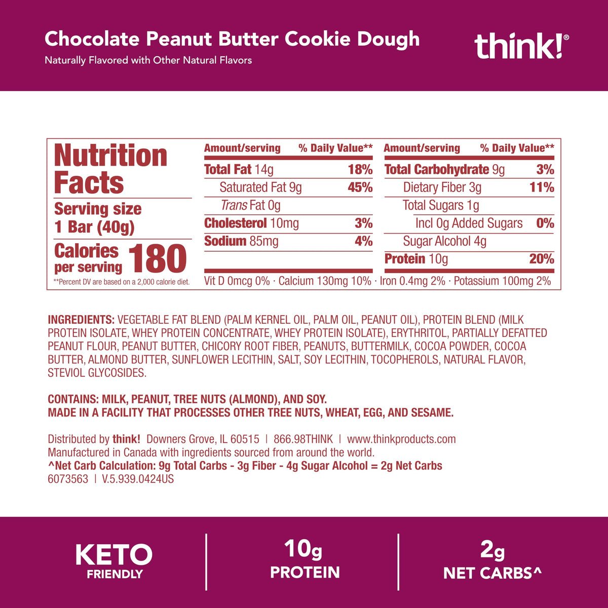 thinkThin think! Delight, Keto Protein Bars