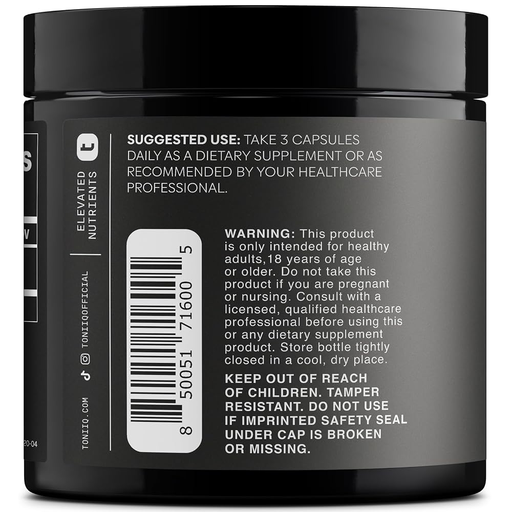 Toniiq Black Maca Root 20:1 Extract - 120 Capsules - image 7
