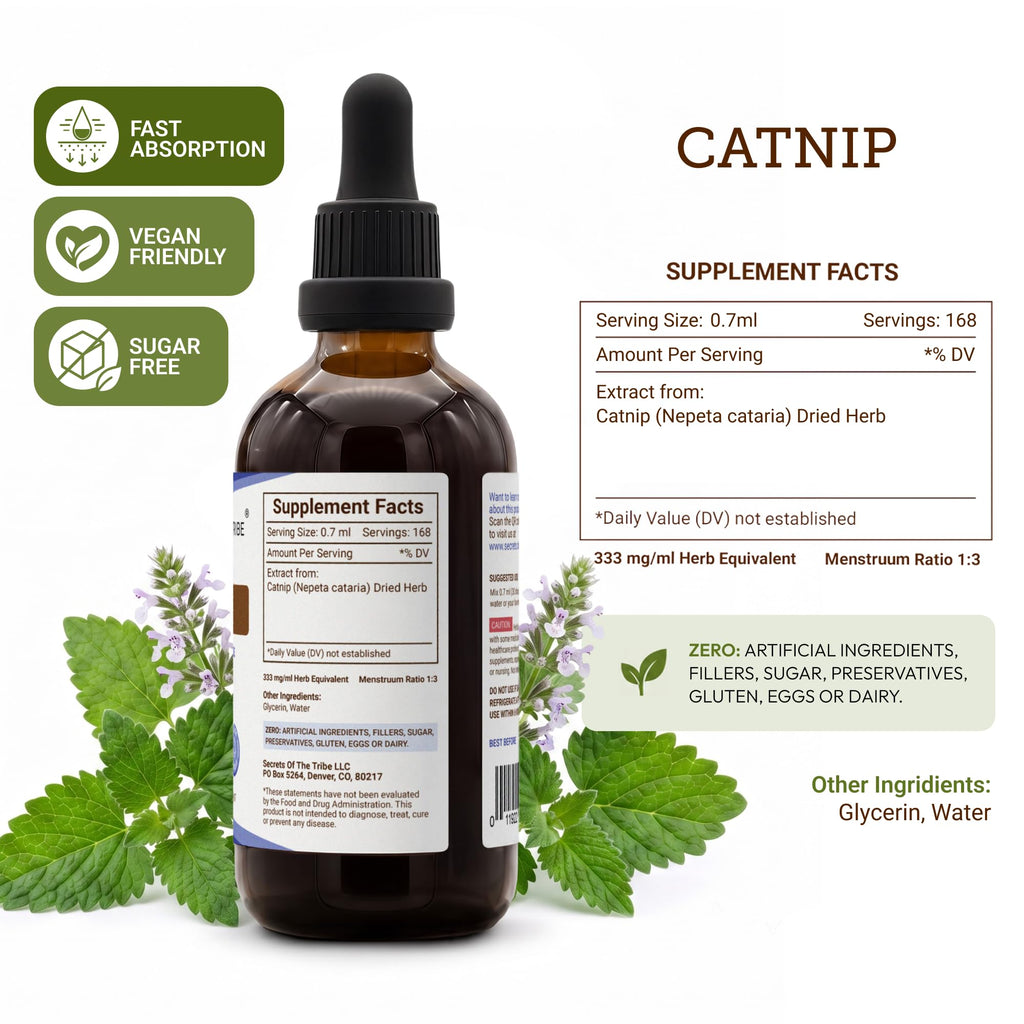 Secrets of the Tribe Catnip Liquid Extract for Relaxation - 4 fl oz - image 4