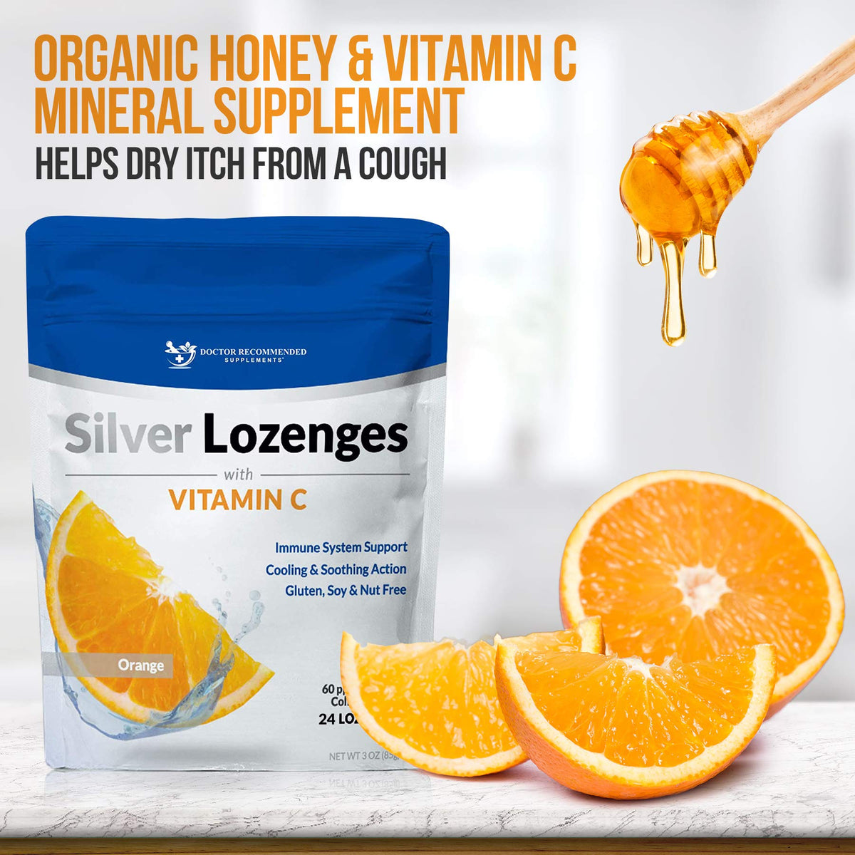 DOCTOR RECOMMENDED SUPPLEMENTS Silver Lozenges with Vitamin C