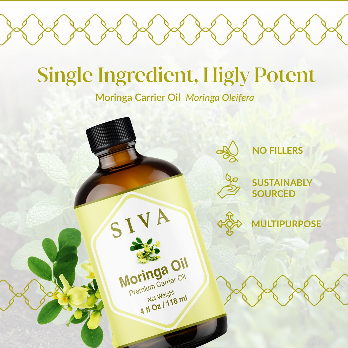 SIVA Organics Moringa Carrier Oil - 4 Fl Oz - image 3