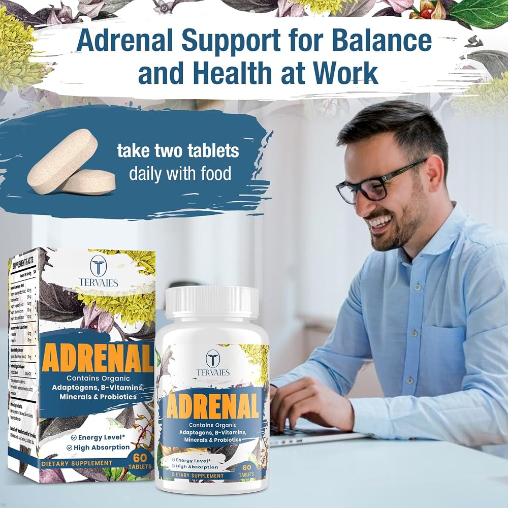 Tervaies Adrenal Support Adaptogen Complex - 60 Tablets - image 7