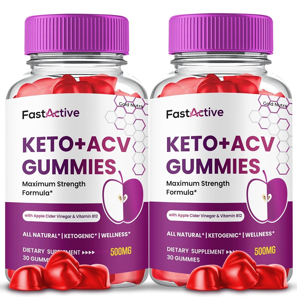 Gold Nutra Fast Active ACV Gummies for Energy - 2 Pack