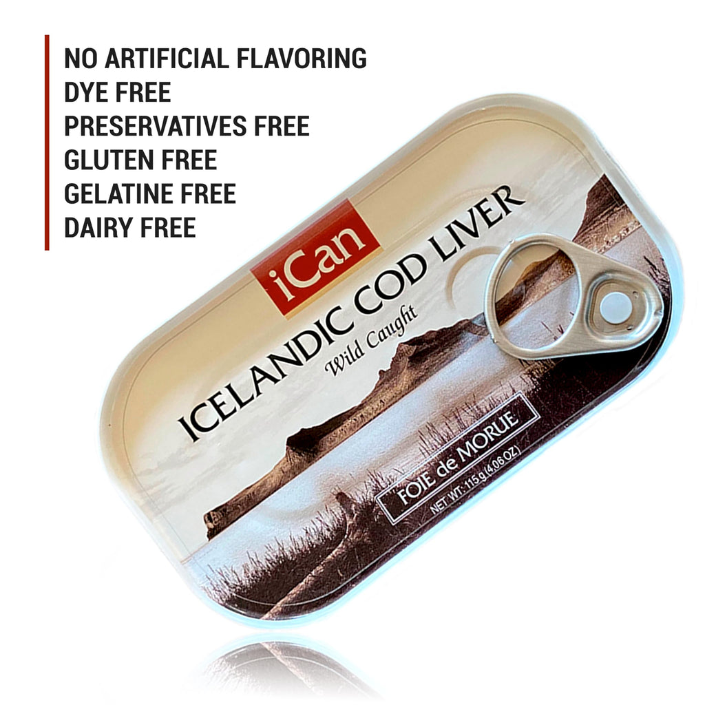 ICAN Icelandic Wild Cod Liver in Own Oil - Pack of 6 - image 5